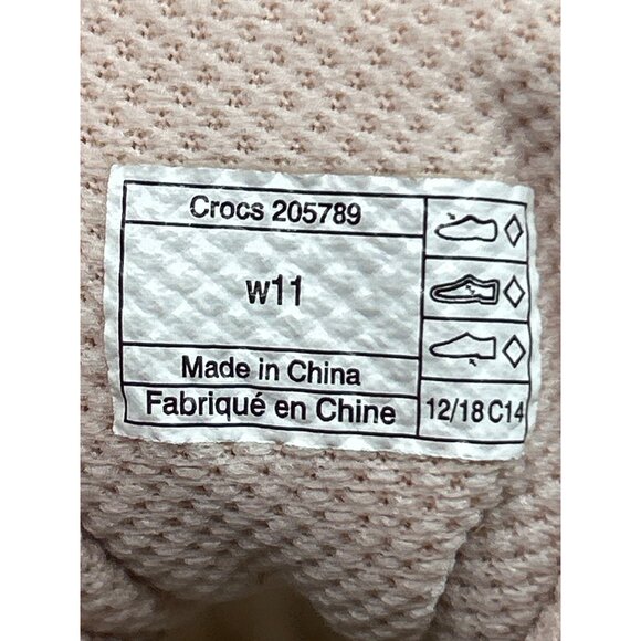 Womens Crocs LiteRide Sneakers Size 11 Beige & Red Perforated Breathable Athleti - Picture 5 of 8